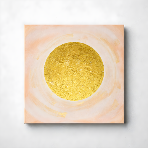 Acrylkunstwerk „Sonne“ – 50 × 50 cm