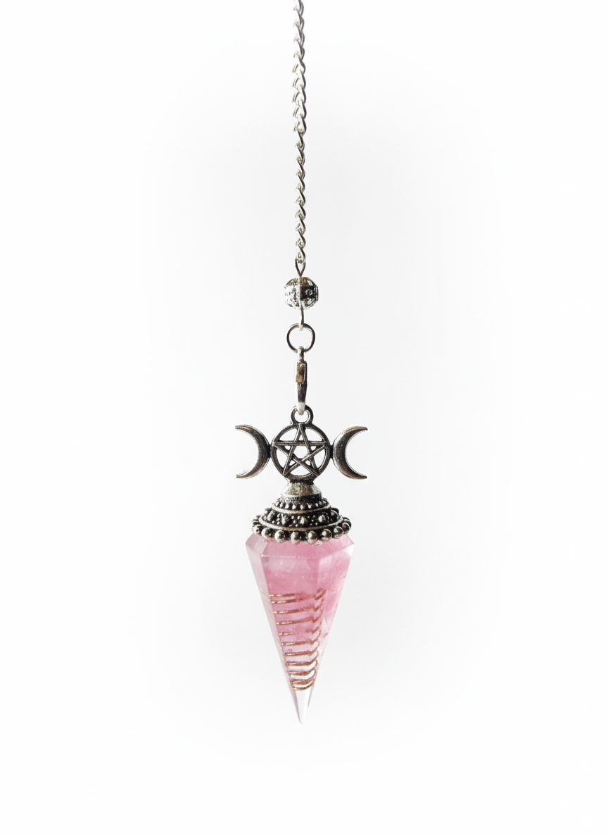 Rosenquarz-Orgonit-Pendel „Herzensführung“